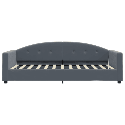 Sofá-cama, Sofá conversível com colchão 90x200 cm veludo cinzento-escuro
