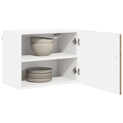 Lote de 2 Armários de cozinha suspendidos - Cozinha modular Colgantes com porta Carvalho Artesanal