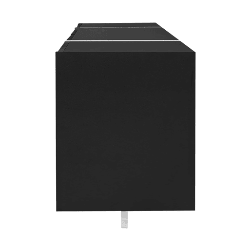 Móvel de TV baixo - com portas, gavetas e luz LED - preto e branco