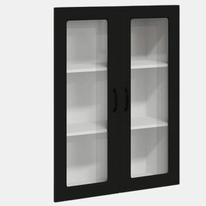 Armário de cozinha suspenso - armario de cocina colgante com porta Preto 80 x 31 x 100 cm