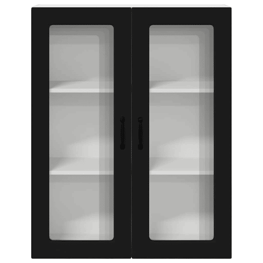 Armário de cozinha suspenso - armario de cocina colgante com porta Preto 80 x 31 x 100 cm