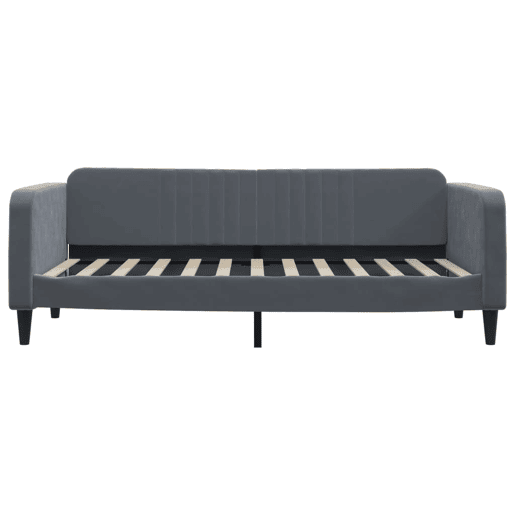 Sofá-cama, Sofá conversível com colchão 90x200 cm veludo cinzento-escuro