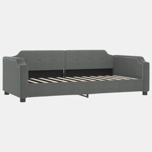 Sofá-cama, Sofá conversível 90x190 cm tecido cinzento-escuro