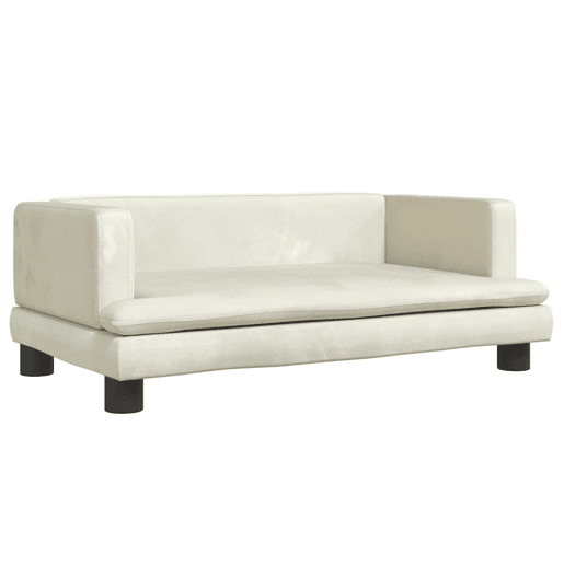 Sofá infantil, Sofá para criança 80x45x30 cm veludo cor creme Sofá infantil, Sofá para criança 80x45x30 cm veludo cor creme