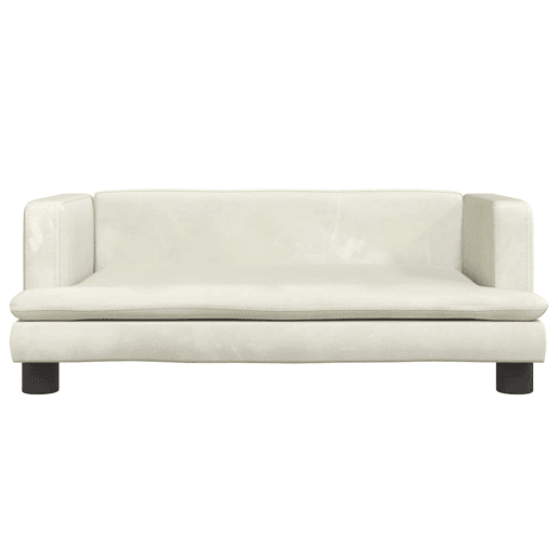 Sofá infantil, Sofá para criança 80x45x30 cm veludo cor creme Sofá infantil, Sofá para criança 80x45x30 cm veludo cor creme