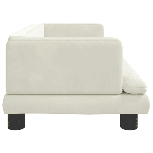 Sofá infantil, Sofá para criança 80x45x30 cm veludo cor creme Sofá infantil, Sofá para criança 80x45x30 cm veludo cor creme