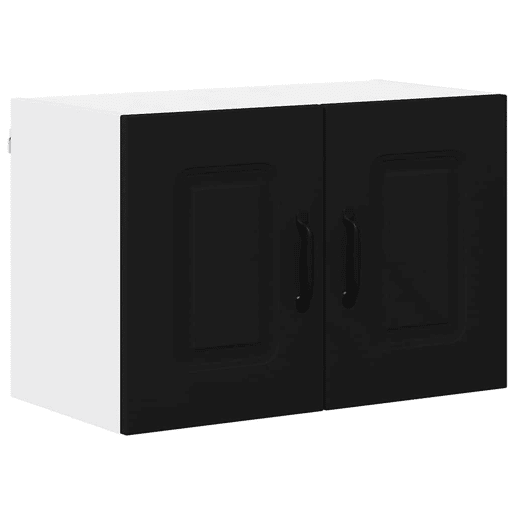 Armário de cozinha suspenso - armario de cocina colgante com porta Preto 60 x 31 x 40 cm