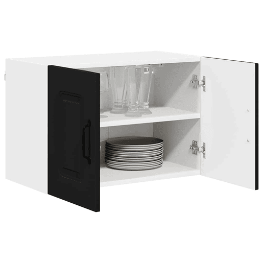 Armário de cozinha suspenso - armario de cocina colgante com porta Preto 60 x 31 x 40 cm