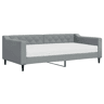 Sofá-cama, Sofá conversível com colchão 90x190 cm tecido cinzento-claro