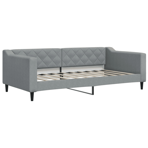 Sofá-cama, Sofá conversível com colchão 90x190 cm tecido cinzento-claro