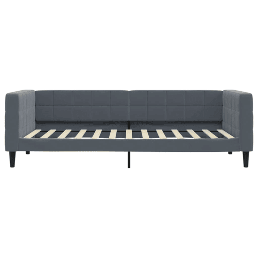Sofá-cama, Sofá conversível com colchão 90x200 cm veludo cinzento-escuro