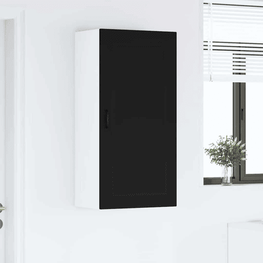 Armário de cozinha suspenso - armario de cocina colgante com porta Preto 50 x 31 x 100 cm