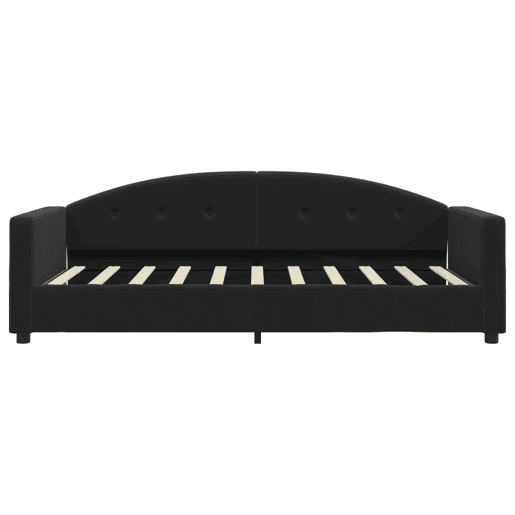 Sofá-cama, Sofá conversível com colchão 90x190 cm veludo preto