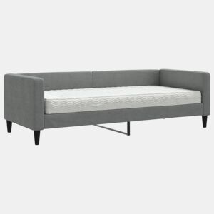 Sofá-cama, Sofá conversível com colchão 80x200 cm tecido cinzento-escuro