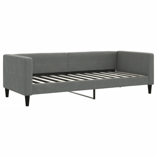 Sofá-cama, Sofá conversível com colchão 80x200 cm tecido cinzento-escuro