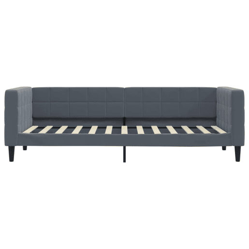 Sofá-cama, Sofá conversível com colchão 80x200 cm veludo cinzento-escuro