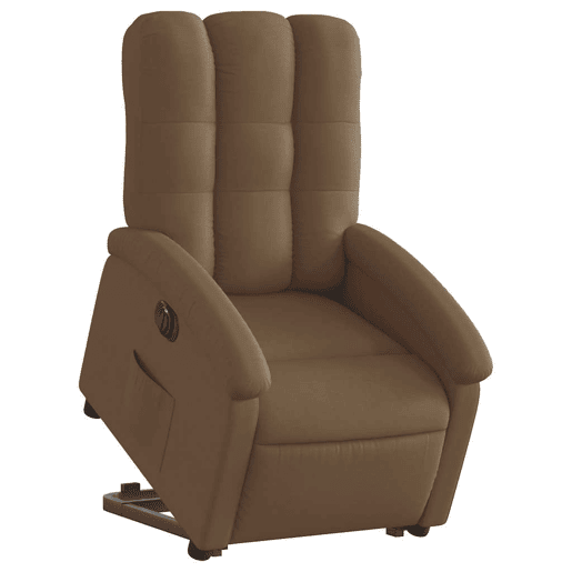 Poltrona reclinável - Poltrona relax elétrica tecido castanho