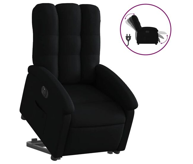 Sillón eléctrico reclinable elevable - sillón relax de tela negro