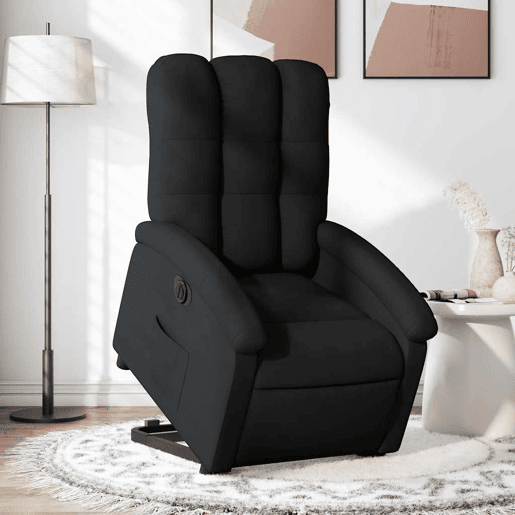 Poltrona reclinável - Poltrona relax elétrica tecido preto