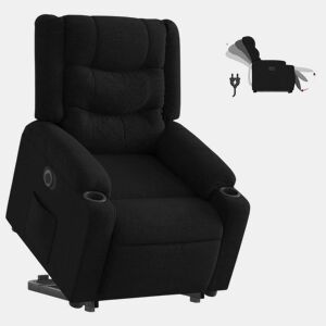 Poltrona reclinável - Poltrona relax elétrica tecido preto