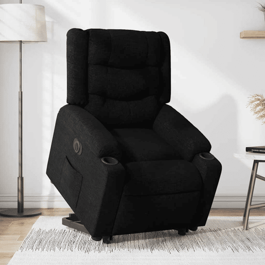 Poltrona reclinável - Poltrona relax elétrica tecido preto