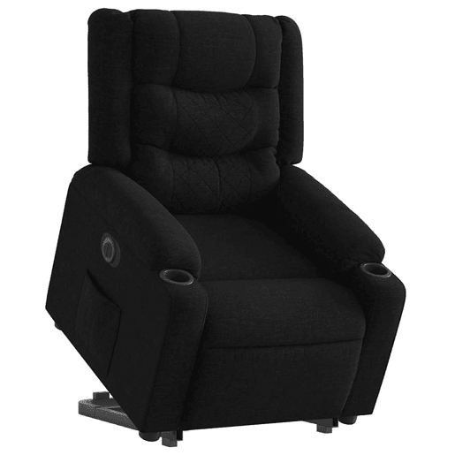 Poltrona reclinável - Poltrona relax elétrica tecido preto