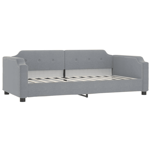 Sofá-cama, Sofá conversível com colchão 90x200 cm tecido cinzento-claro