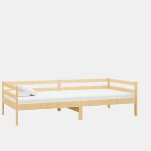 Sofá-cama, Sofá conversível com colchão 90x200 cm pinho maciço