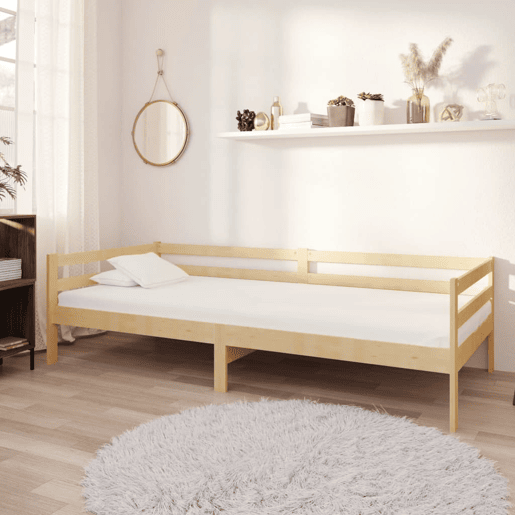 Sofá-cama, Sofá conversível com colchão 90x200 cm pinho maciço
