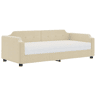 Sofá-cama, Sofá conversível com colchão 100x200 cm tecido cor creme