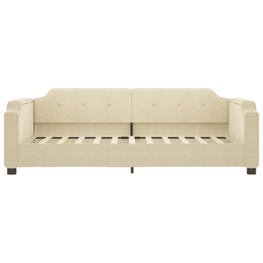 Sofá-cama, Sofá conversível com colchão 100x200 cm tecido cor creme Sofá-cama, Sofá conversível com colchão 100x200 cm tecido cor creme