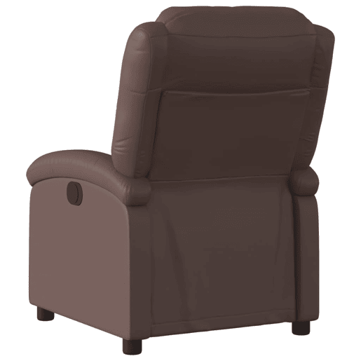 Poltrona reclinável - Poltrona relax couro artificial castanho Poltrona reclinável - Poltrona relax couro artificial castanho