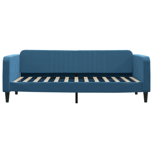 Sofá-cama, Sofá conversível com colchão 90x200 cm veludo azul
