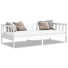 Sofá-cama, Sofá conversível 90x200 cm madeira de pinho maciça branco