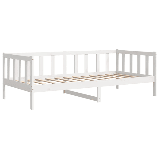 Sofá-cama, Sofá conversível 90x200 cm madeira de pinho maciça branco