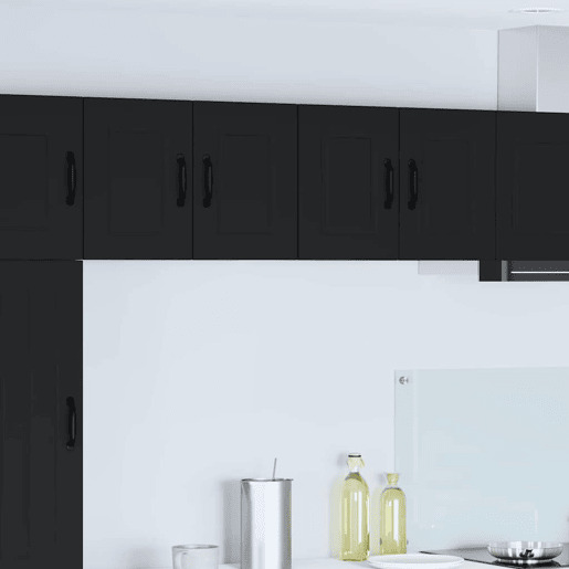 Armário de cozinha suspenso - armario de cocina colgante com porta Preto 60 x 31 x 40 cm