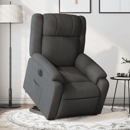 Poltrona reclinável - Poltrona relax elétrica tecido cinzento-escuro