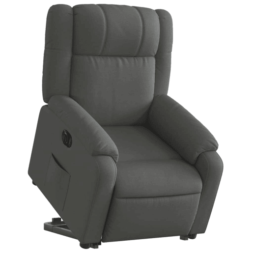 Poltrona reclinável - Poltrona relax elétrica tecido cinzento-escuro