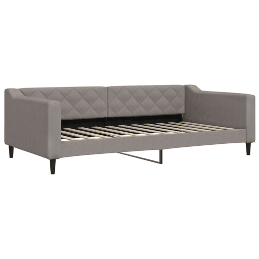 Sofá-cama, Sofá conversível com colchão 100x200 cm tecido cinzento-acastanhado