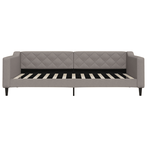 Sofá-cama, Sofá conversível com colchão 100x200 cm tecido cinzento-acastanhado