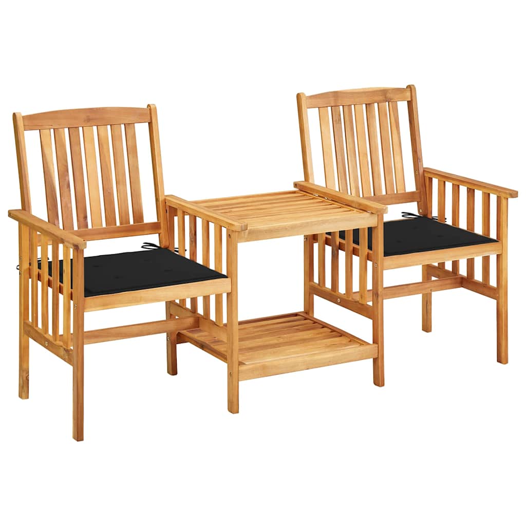 Conjunto de Sillas y mesita de jardín - Muebles de jardín Negro