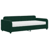 Sofá-cama, Sofá conversível com colchão 90x200 cm veludo verde-escuro