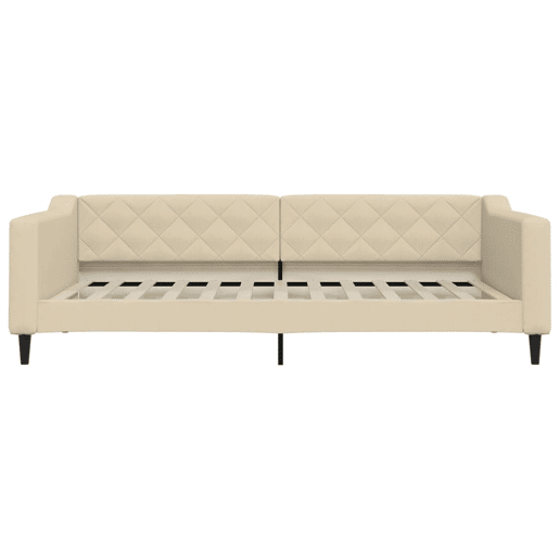 Sofá-cama, Sofá conversível com colchão 100x200 cm tecido cor creme Sofá-cama, Sofá conversível com colchão 100x200 cm tecido cor creme