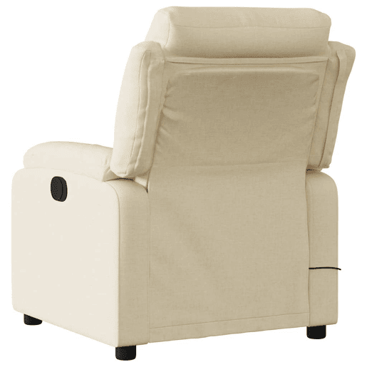 Poltrona de massagens reclinável - Poltrona relax tecido cor creme