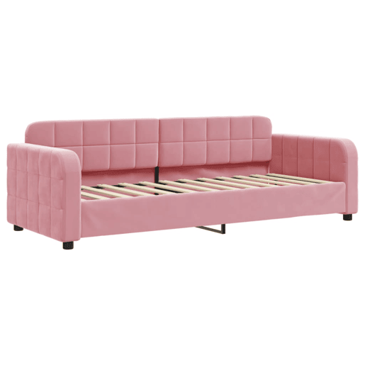 Sofá-cama, Sofá conversível 80x200 cm veludo rosa Sofá-cama, Sofá conversível 80x200 cm veludo rosa