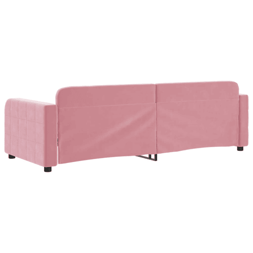 Sofá-cama, Sofá conversível 80x200 cm veludo rosa Sofá-cama, Sofá conversível 80x200 cm veludo rosa