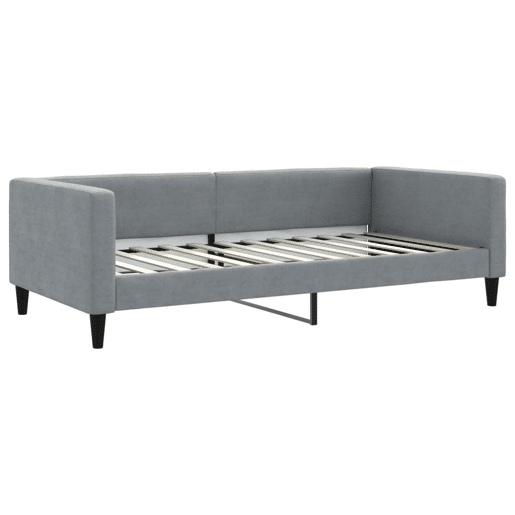 Sofá-cama, Sofá conversível com colchão 100x200 cm tecido cinzento-claro