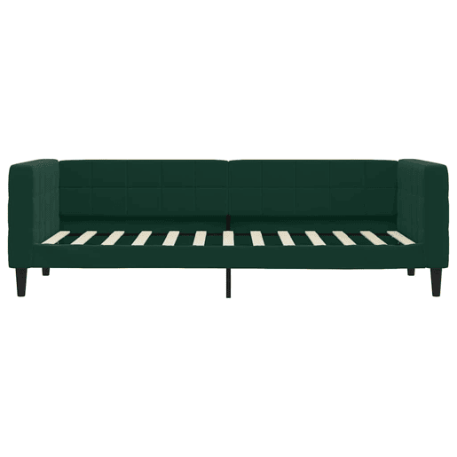 Sofá-cama, Sofá conversível com colchão 80x200 cm veludo verde-escuro