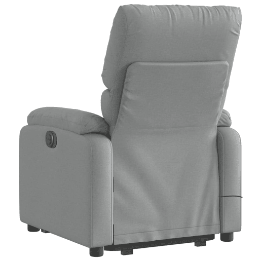 Poltrona elétrica reclinável massagens - Poltrona relax tecido cinzento-claro