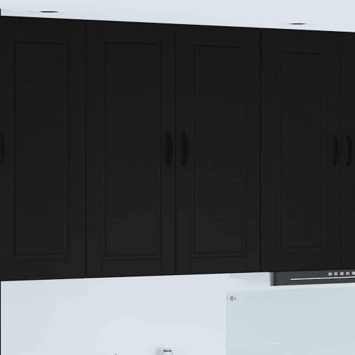Armário de cozinha suspenso - armario de cocina colgante com porta Preto 80 x 31 x 100 cm